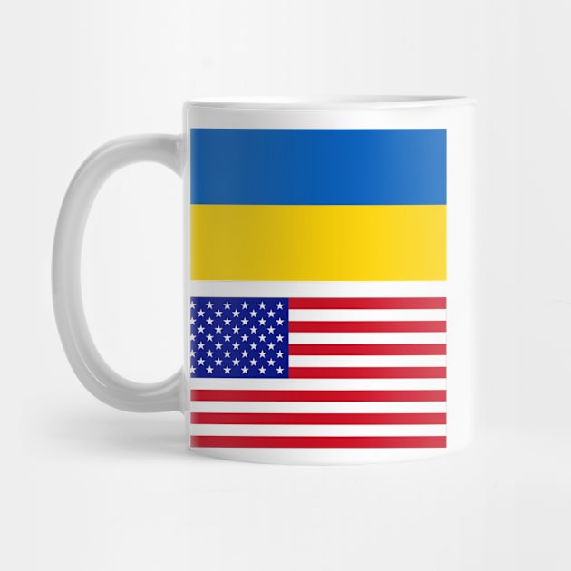 America and Ukraine Flag by Islanr